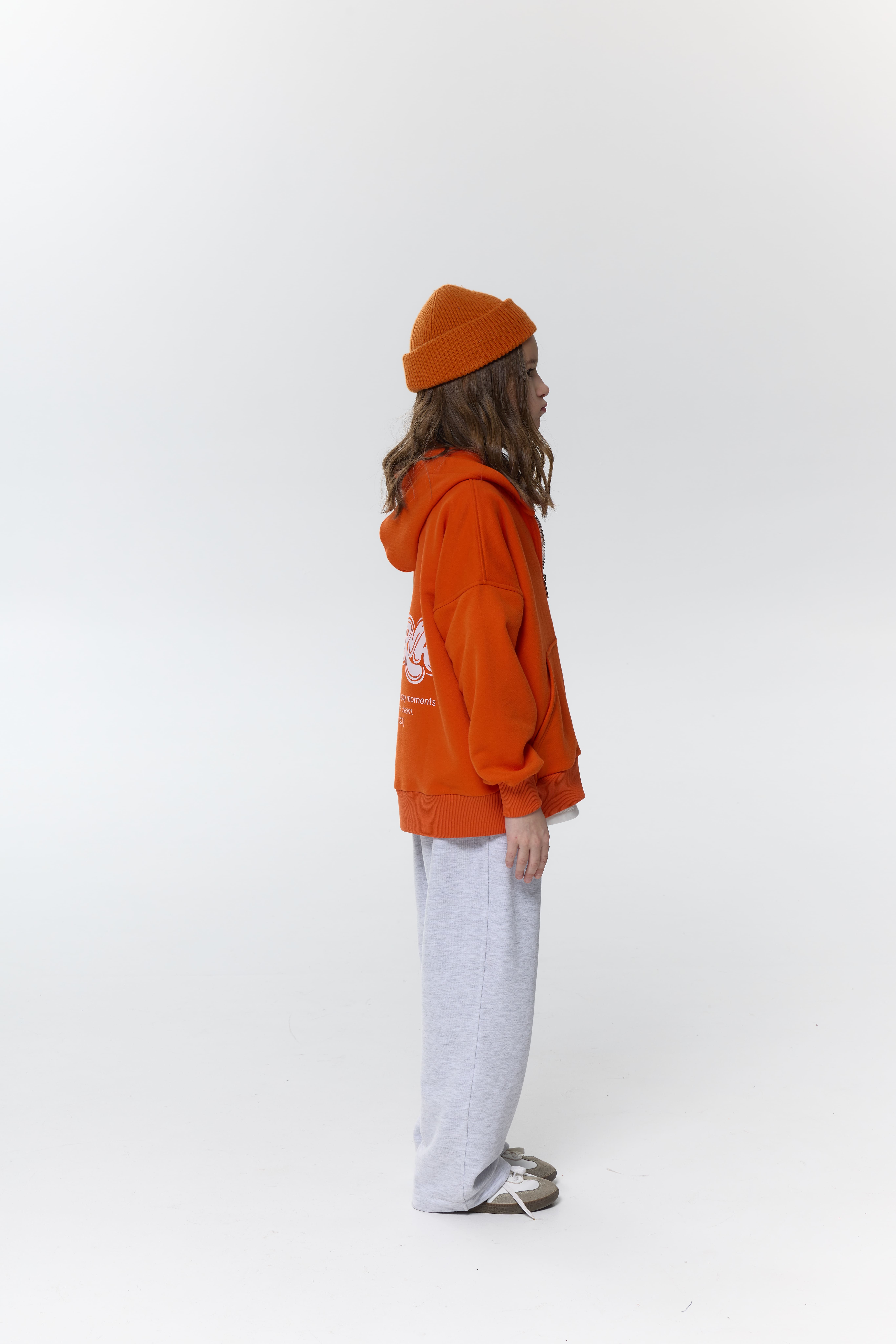 Худі зіп barvà оранж unisex